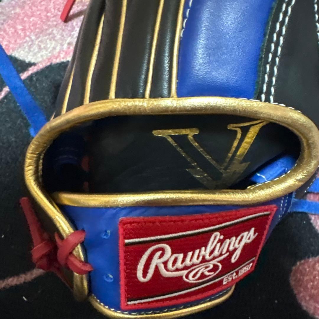 【美品】Rawlings HOH R2G 外野用 ブラック×ブルー×レッド