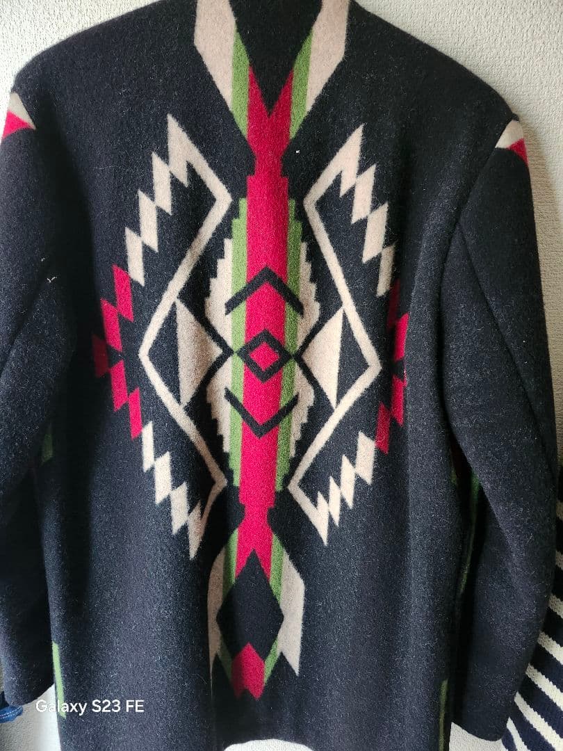 r*n様 LNATIVE JACKETS ネイティブ柄 メルトンジャケット BL