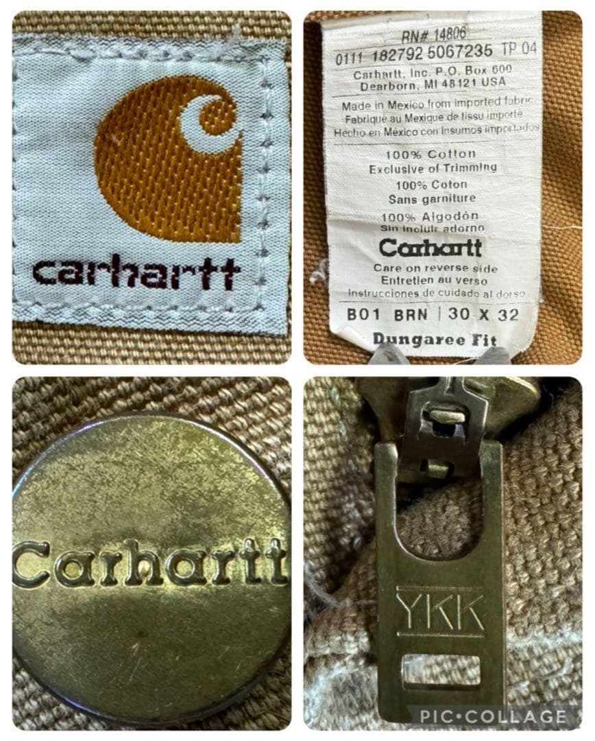 も*し様 Carhartt ダブルニー ロガー ペインターパンツ 30×32 ア