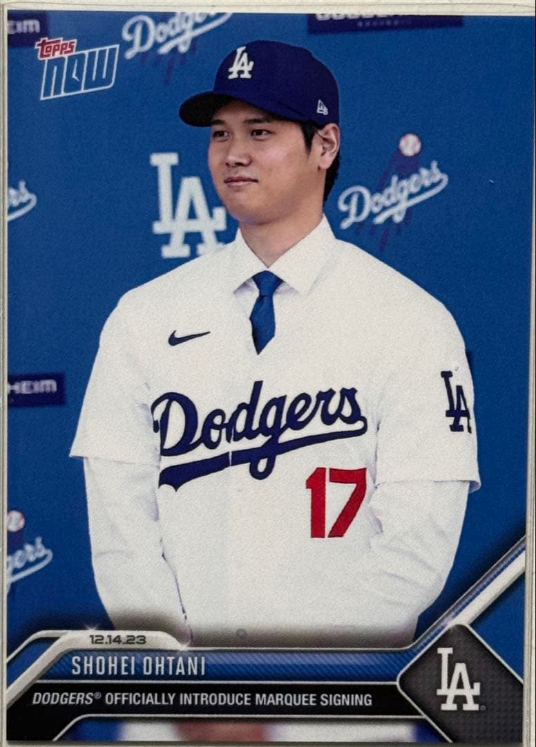 ★Topps Now 大谷翔平 ドジャース入団会見 史上最高額 ５枚セット★