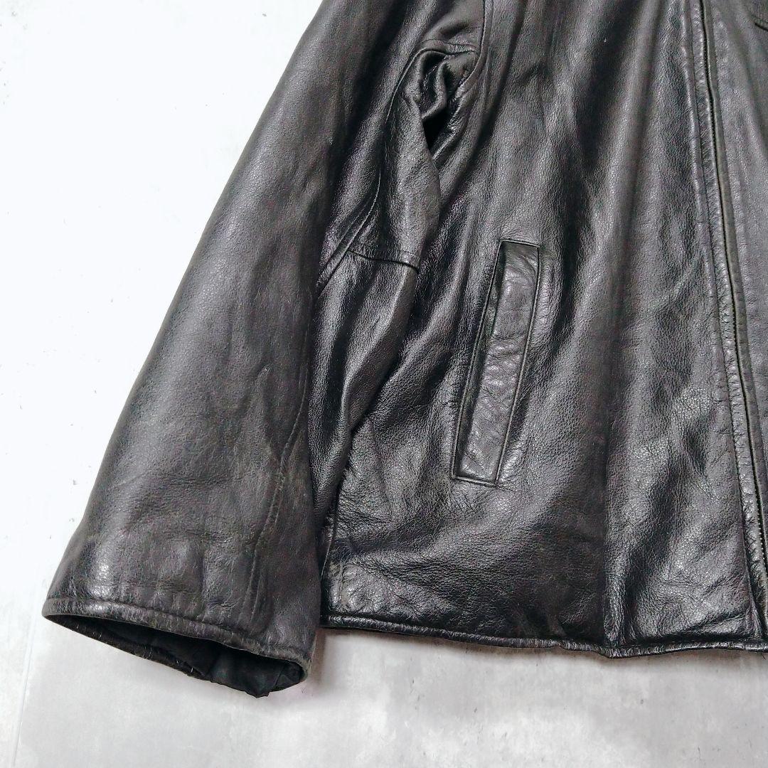✨良品✨DOCKERS 本革 レザー ジャケット ブラック 牛革 90s