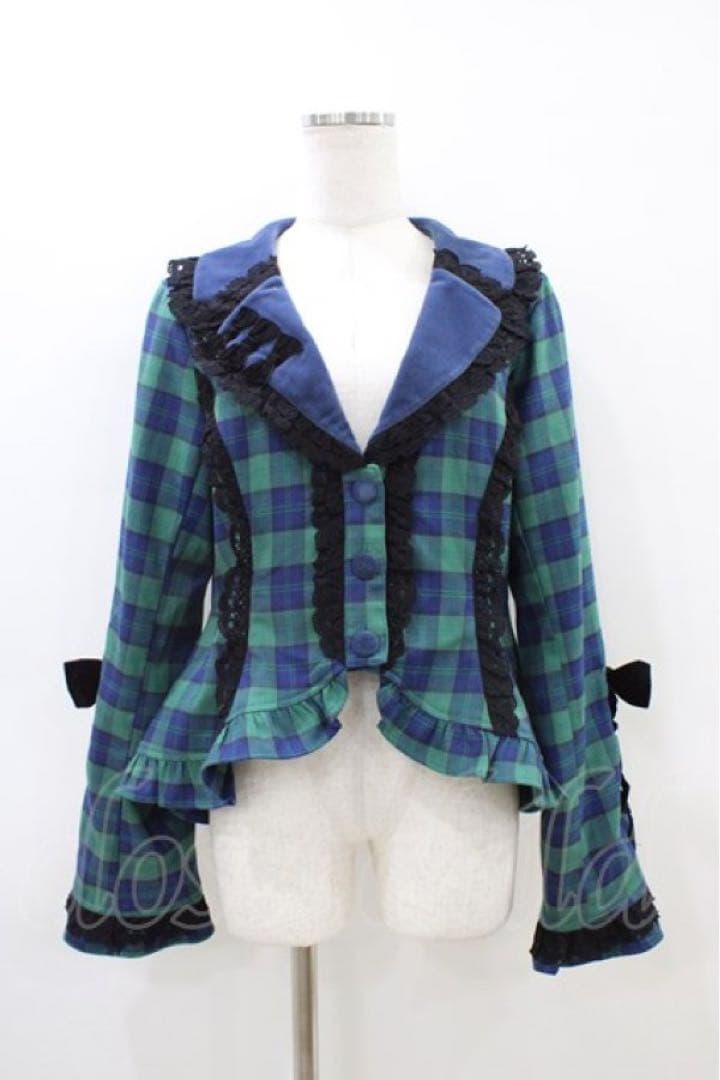 Chalmiere タータンチェック ジャケット グリーン　axes femme