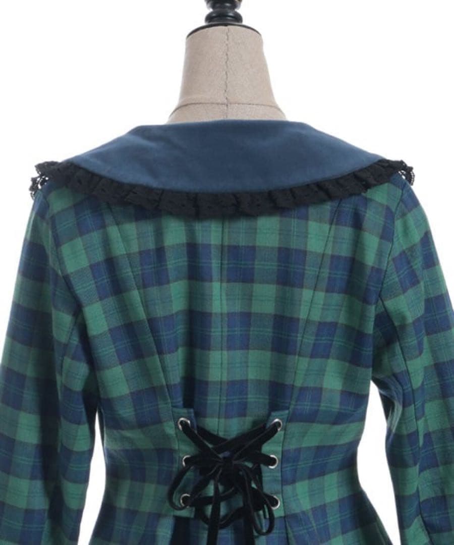 Chalmiere タータンチェック ジャケット グリーン　axes femme