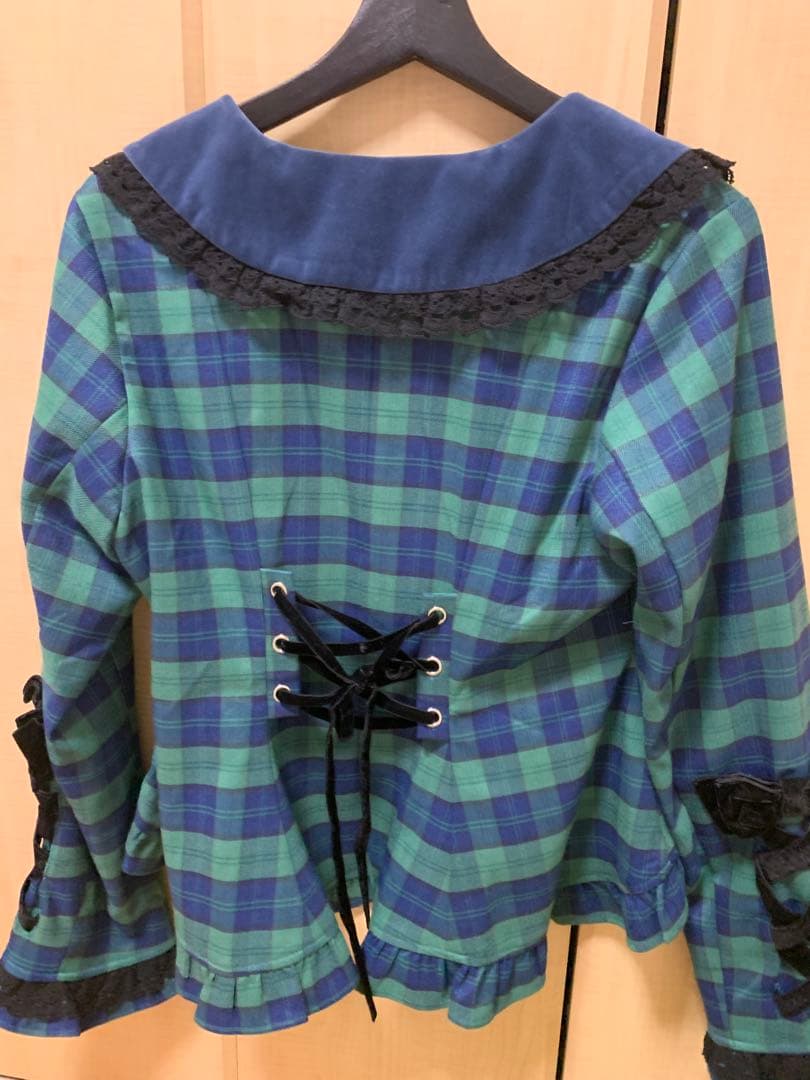 Chalmiere タータンチェック ジャケット グリーン　axes femme