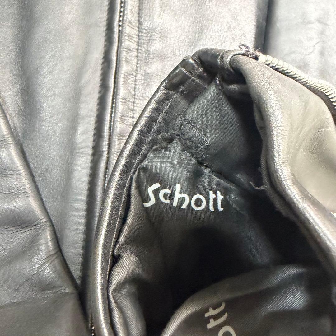 【米国製】schott シングルライダース 641 42site 黒