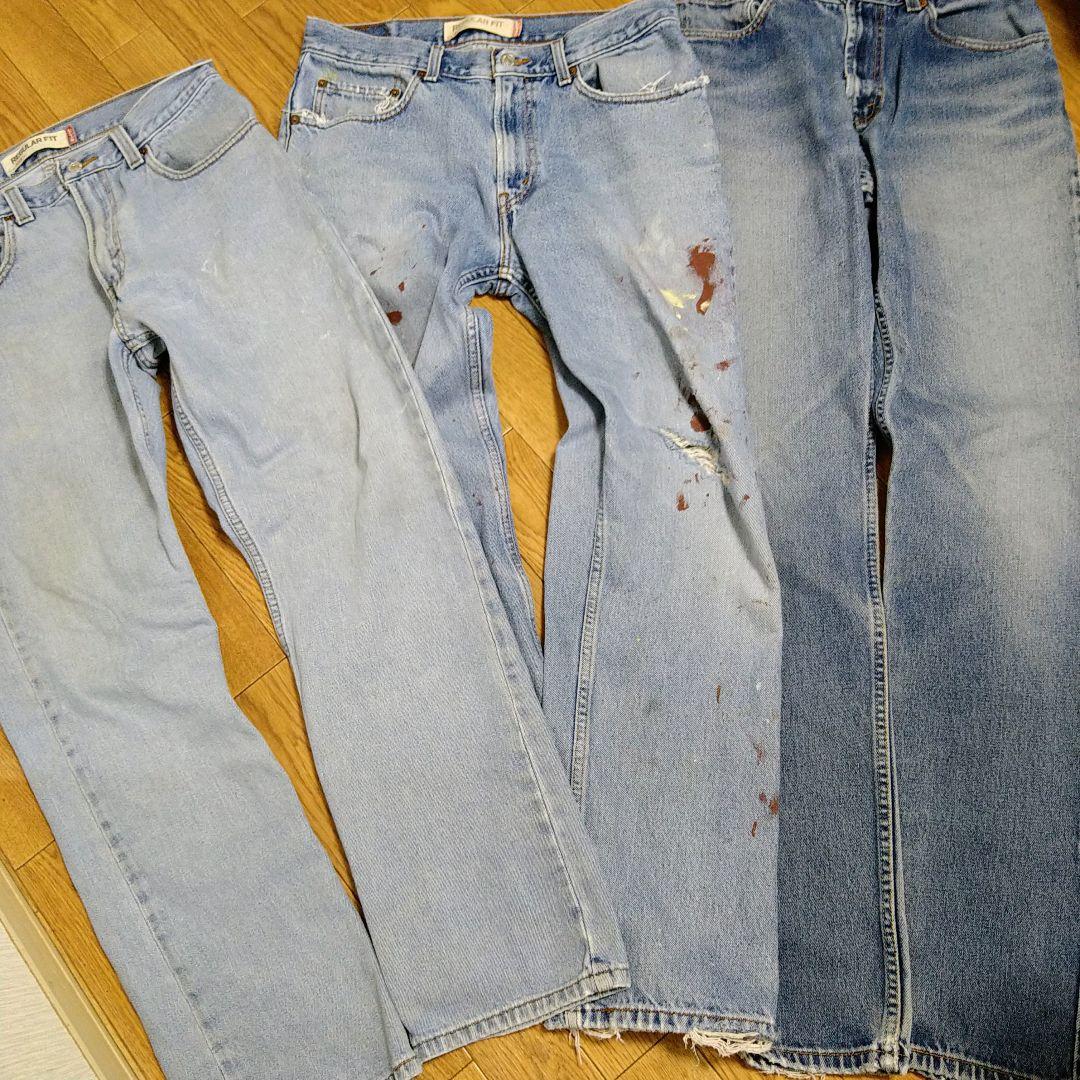 W32〜W40 9本セット Levi's 505 ストレート デニム まとめ売り
