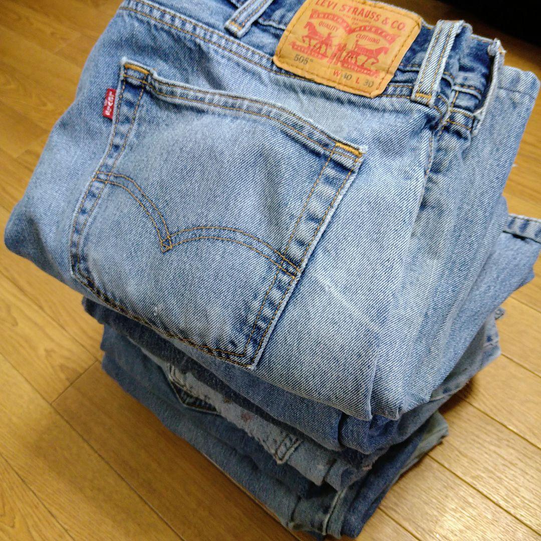 W32〜W40 9本セット Levi's 505 ストレート デニム まとめ売り