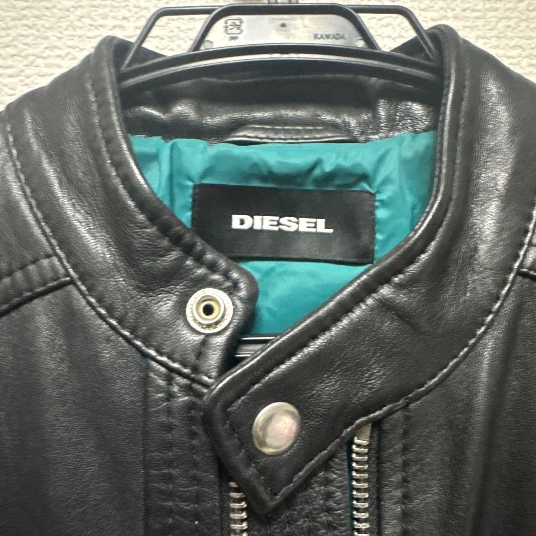 DIESEL ブラック ライダースジャケット