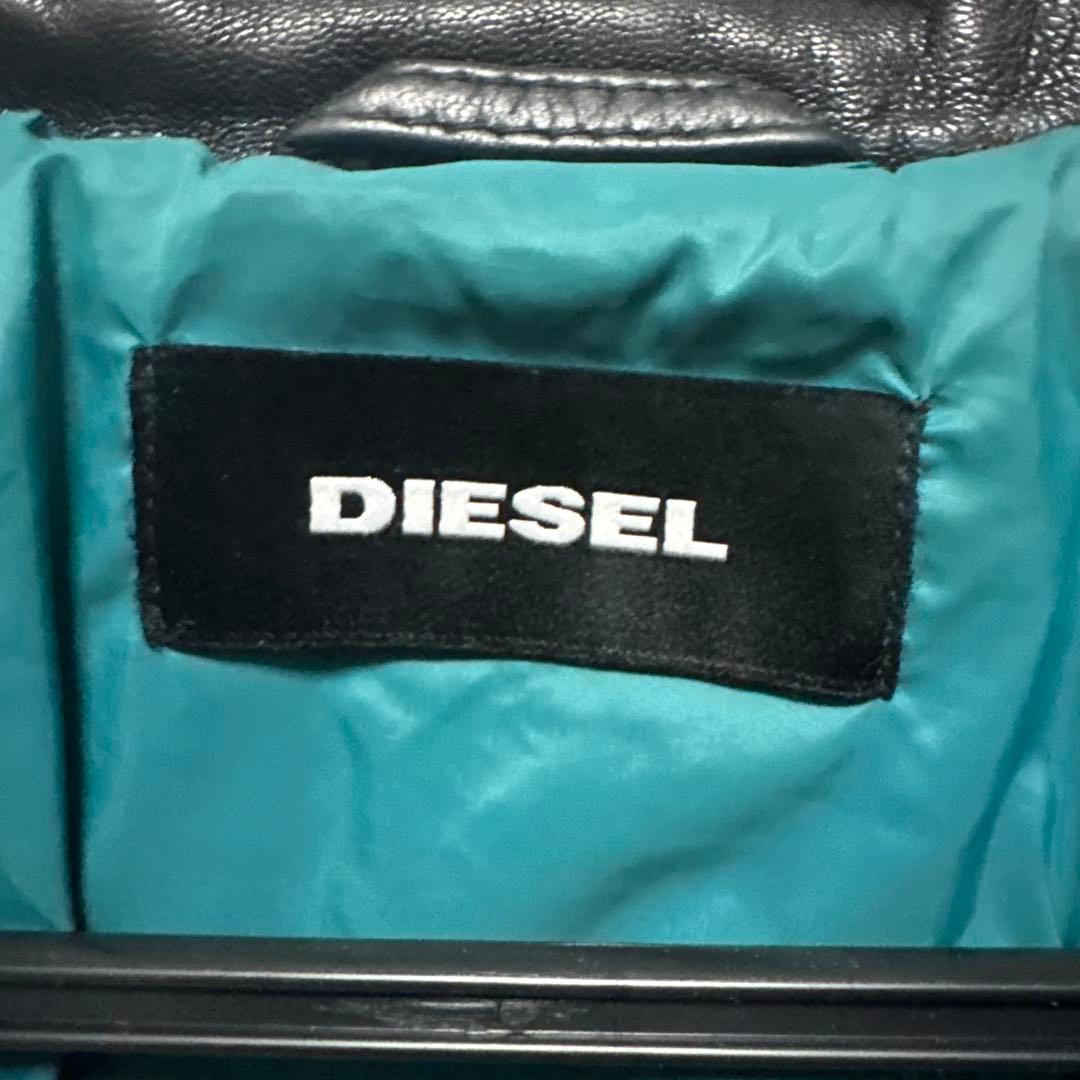 DIESEL ブラック ライダースジャケット