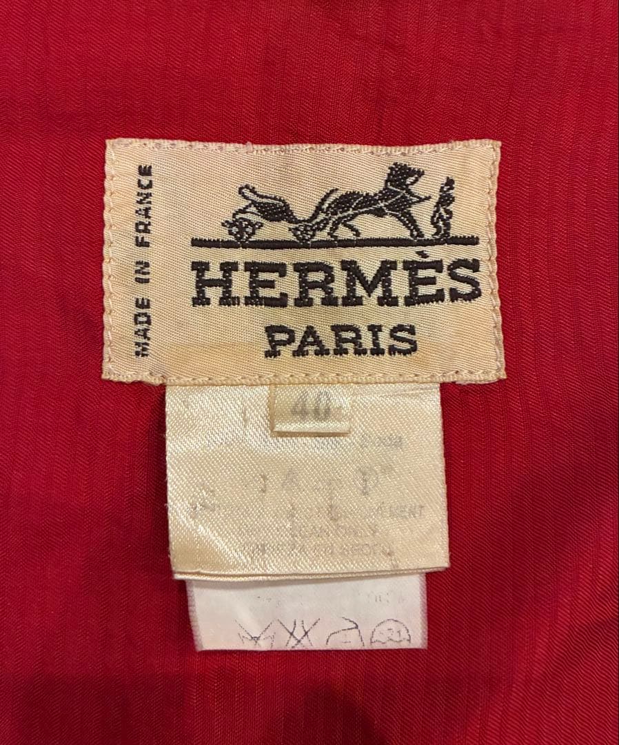 ビンテージ エルメス HERMES ベスト ジレ 総柄 Vintage