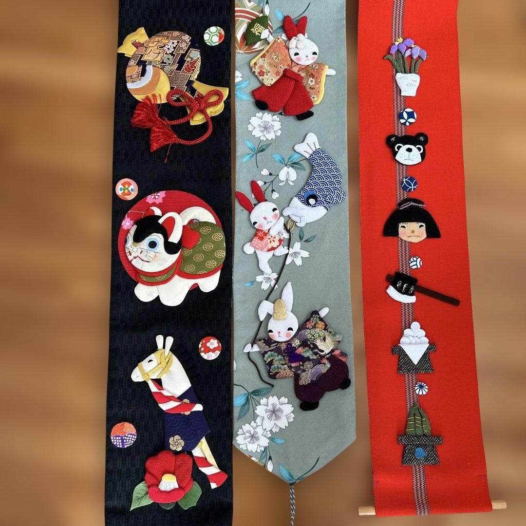 押絵タペストリー　縁起物　kunikoさま専用品　3点