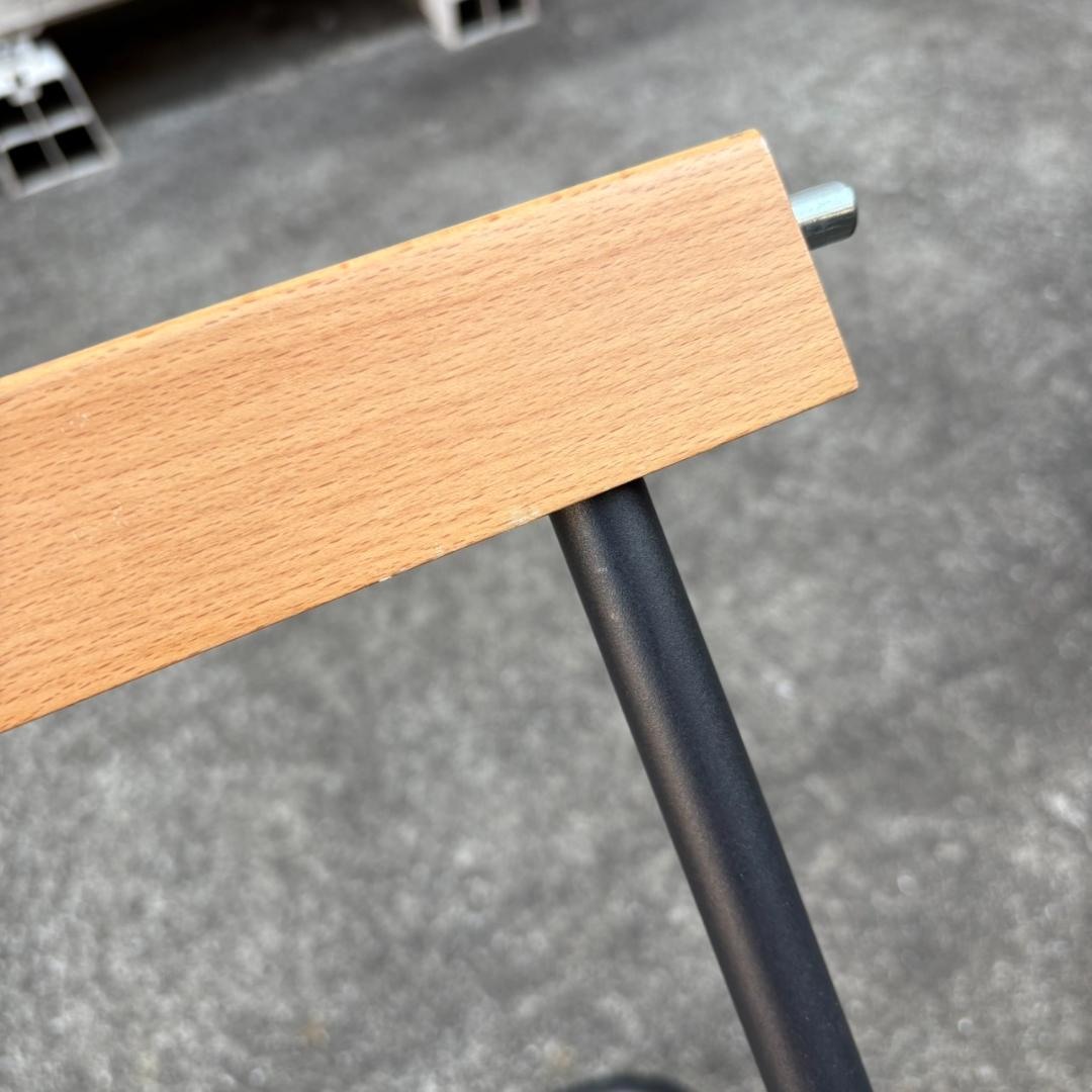 FIELDOOR 折りたたみテーブル 木製天板 90×60×45