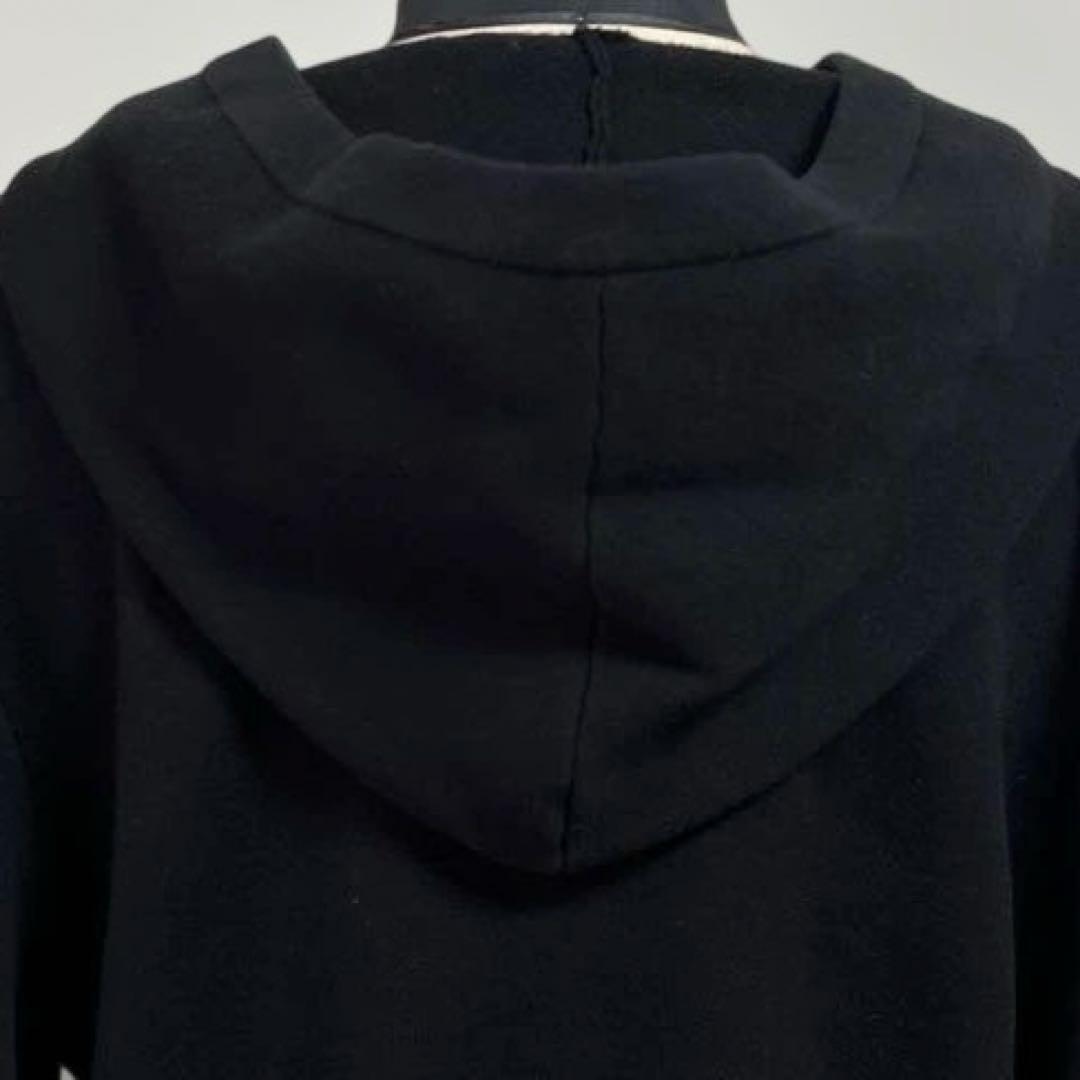 Riu【新品】Flora logo knit hoodie ブラック Rちゃん