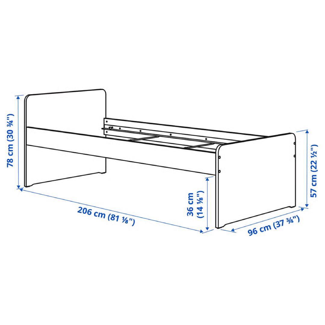 【引取り限定】IKEA シングルベッドフレーム 収納 マットレス