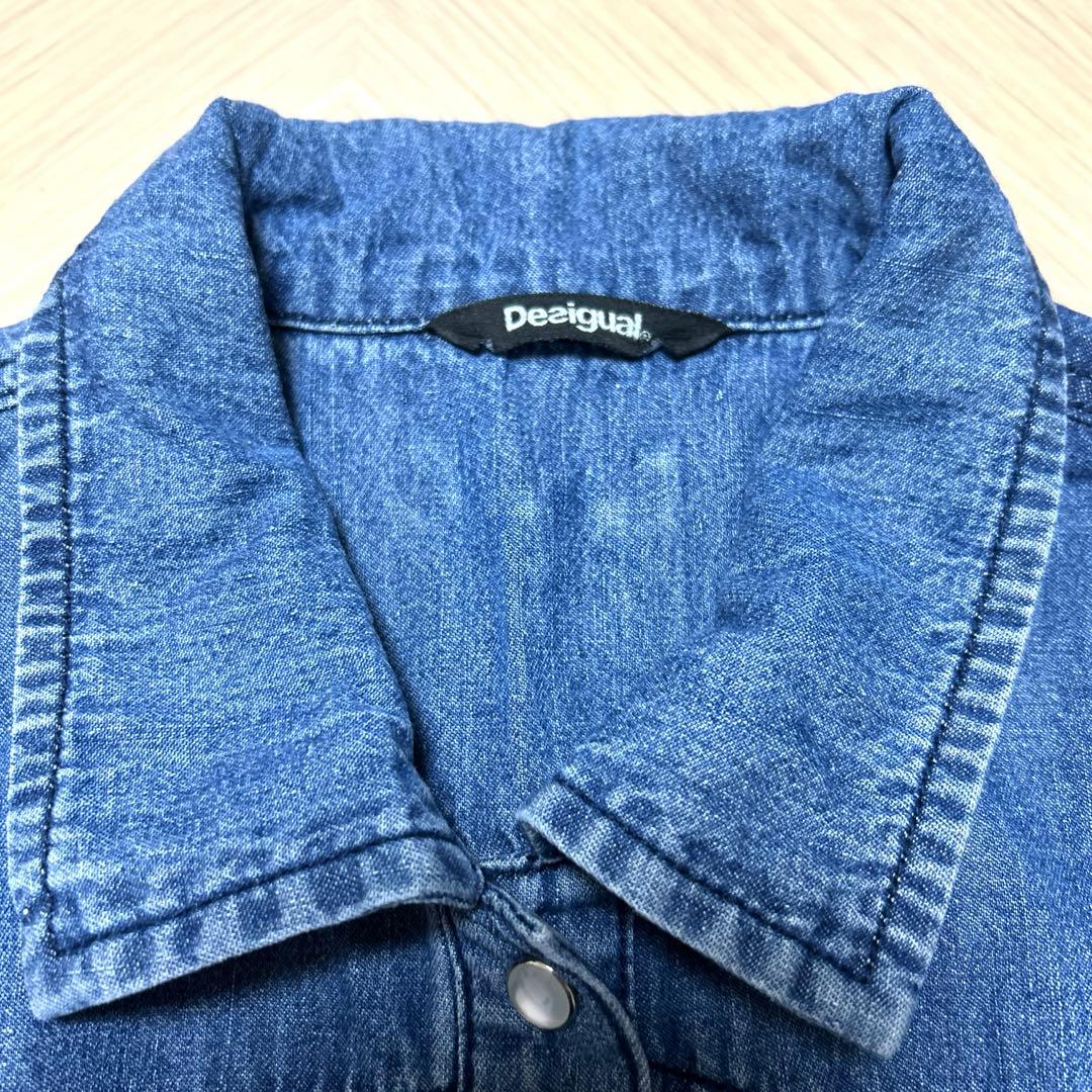 Desigual デシグアル デニムジャケット ポンチョ ゆったり ナバホ柄