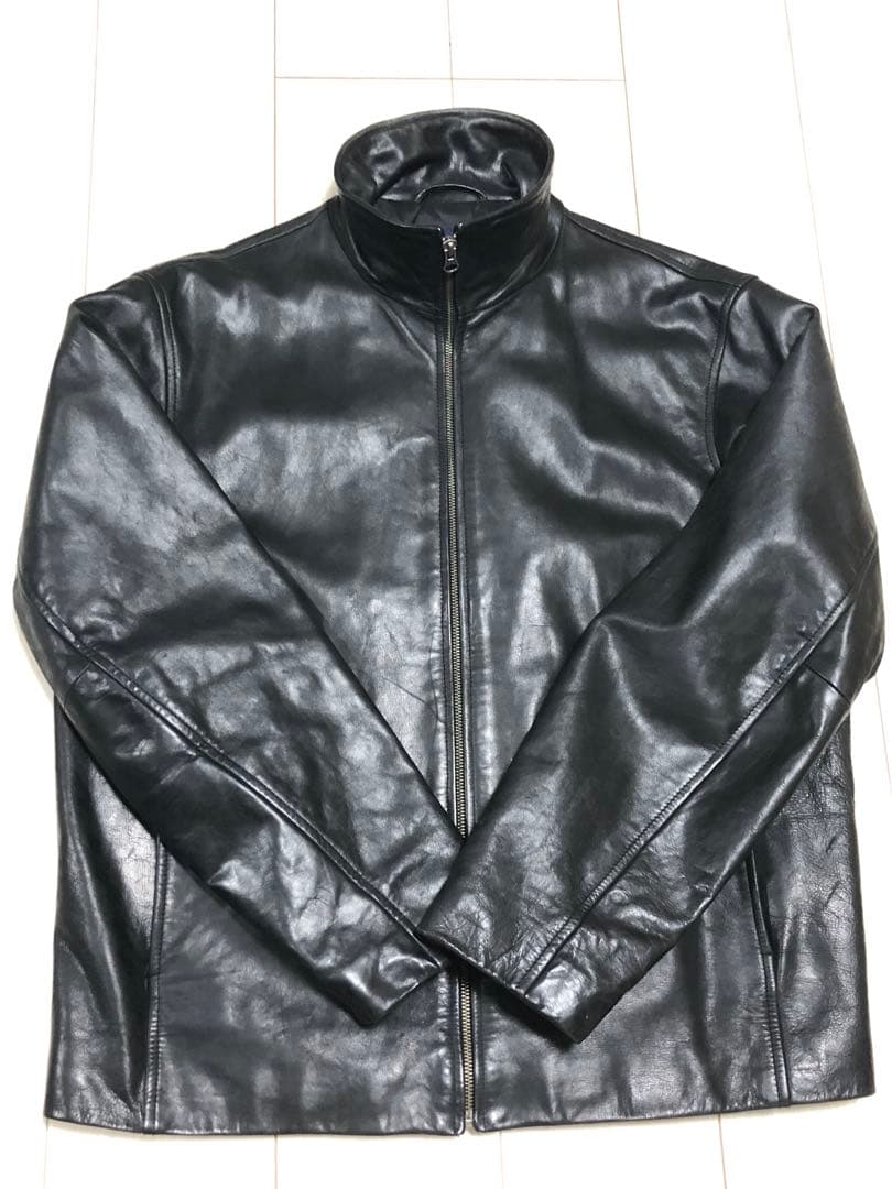 【1990s紺タグ良品M】OLD GAP 黒レザージャケット