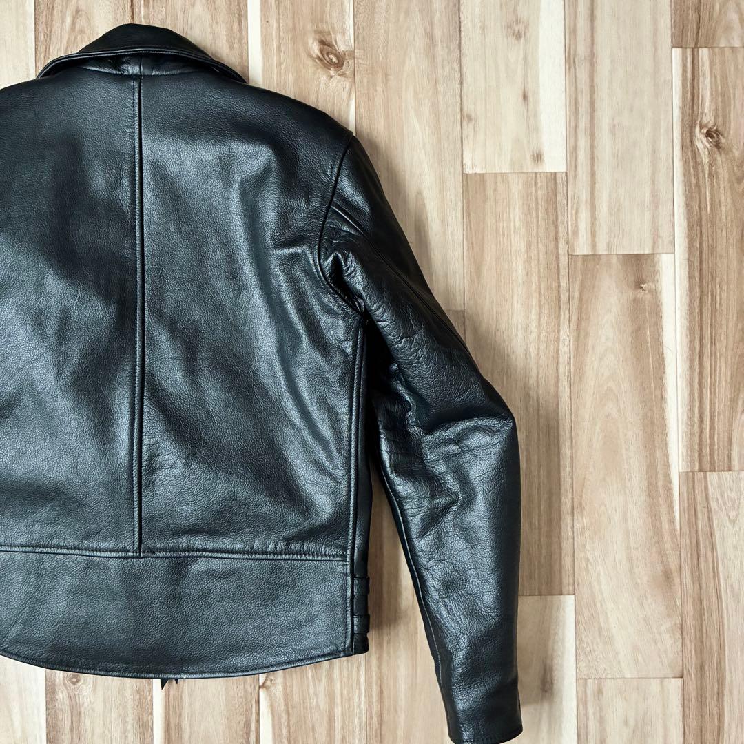 【美品】Freedomダブルライダースジャケットバッファローレザー 本革