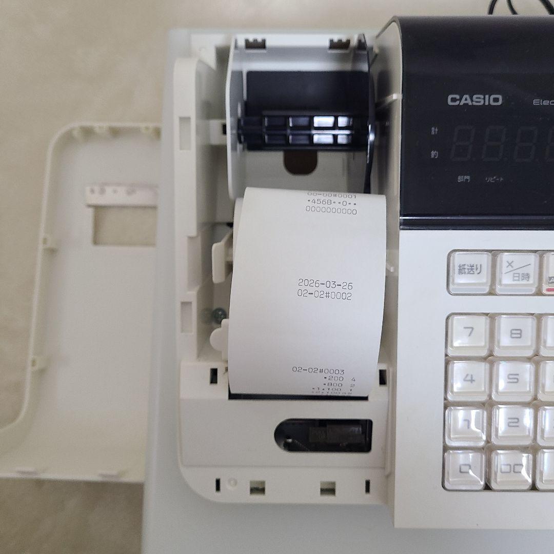 【CASIO】カシオ 電子レジスター 110ER ホワイト 説明書 箱付き