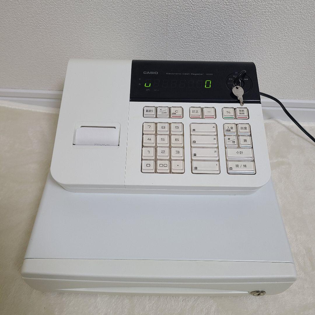 【CASIO】カシオ 電子レジスター 110ER ホワイト 説明書 箱付き