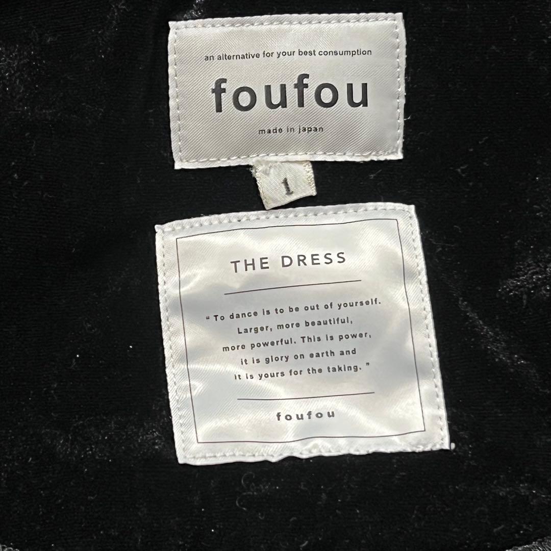 foufou ノースリーブベロアワンピース 1表記　Mサイズ