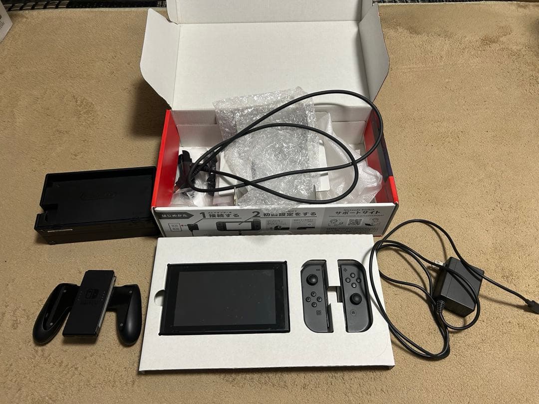 Nintendo Switch 本体 Joy-Con グレー　付属品完備