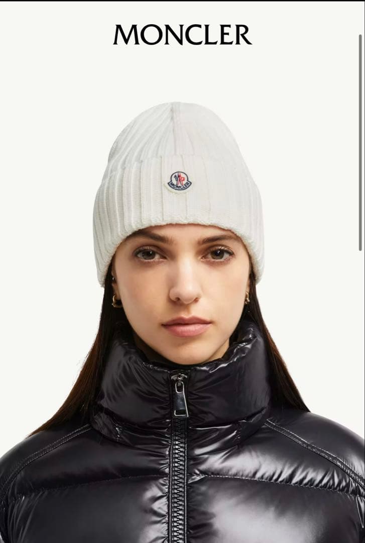 新品未使用タグ付き♡MONCLER アイボリー ニット帽 モンクレール♡