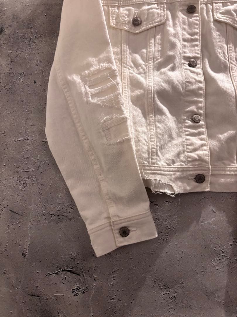 00s archive damaged denim jacket y2k 白