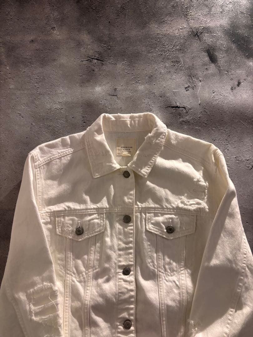 00s archive damaged denim jacket y2k 白
