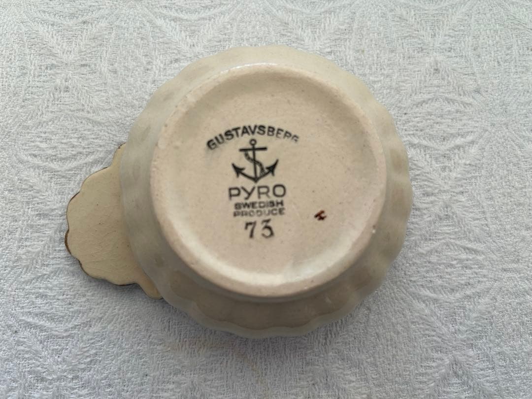 【希少】北欧ヴィンテージ グスタフスベリ Pyro ピューロ　耳付きボウル