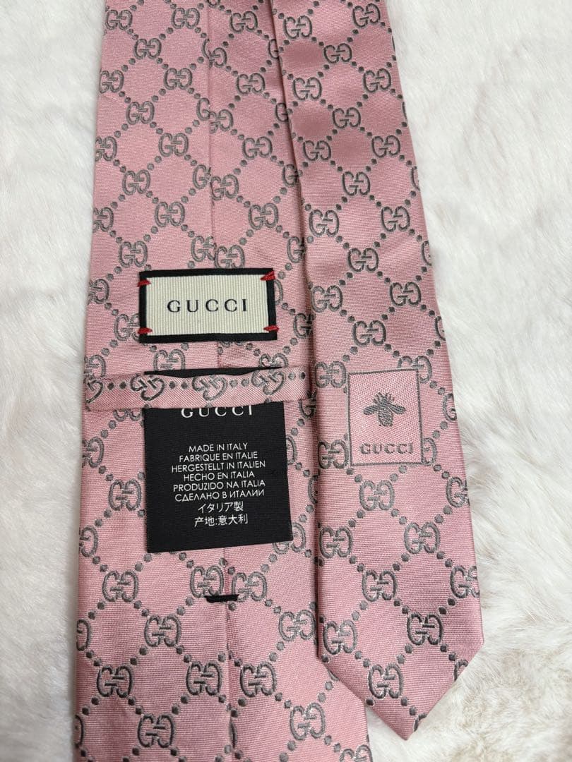GUCCI ピンク GGパターン ネクタイ