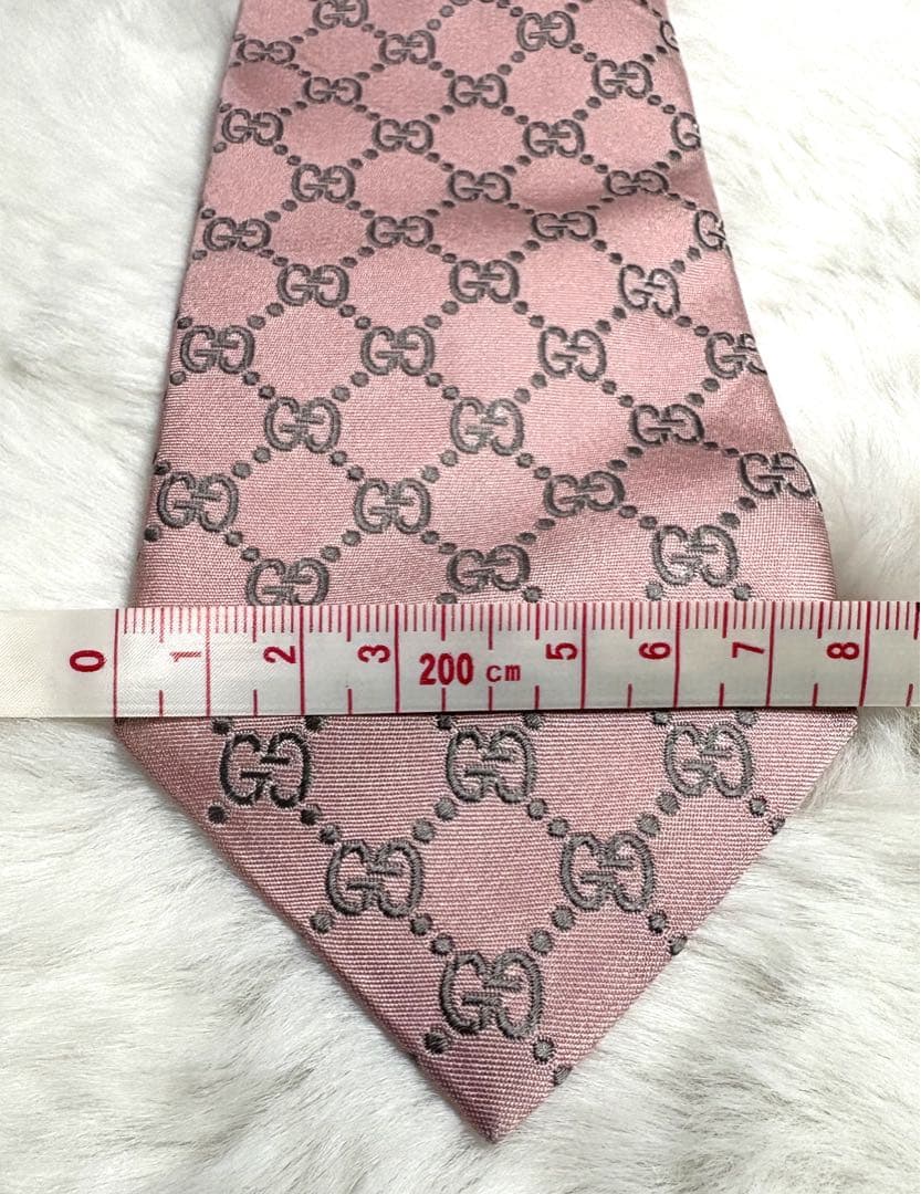 GUCCI ピンク GGパターン ネクタイ