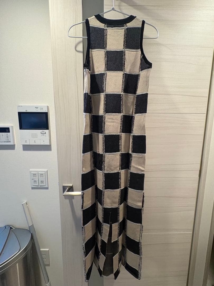 ワンピース Ameri BLOCK CHECK JACQUARD DRESS