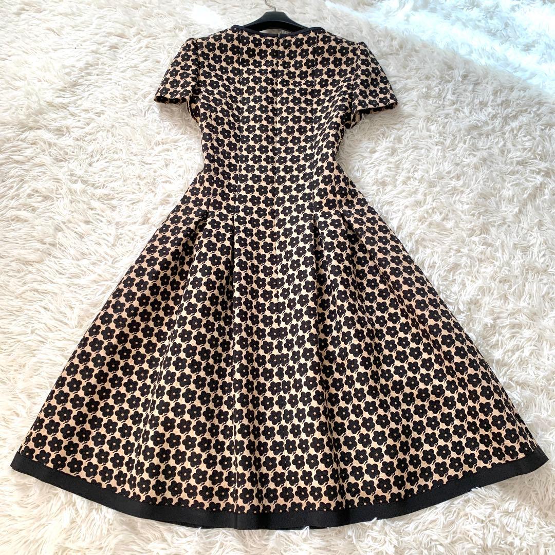 未使用級✨エムズグレイシー カメリア ジャガード ロング ワンピース リボン