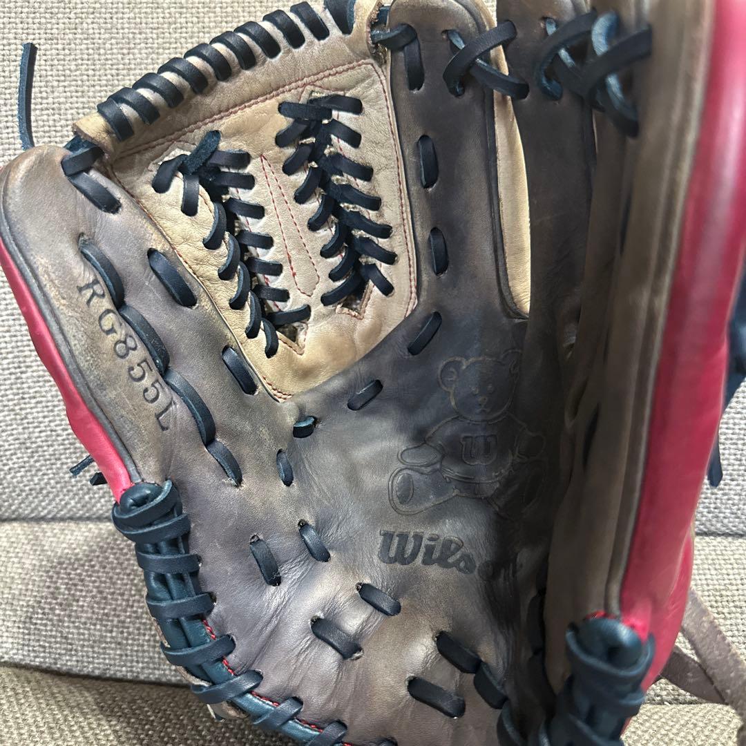 値下げ不可【中古】Wilson 一般ソフトボール/軟式 内野用グローブ　リペア品