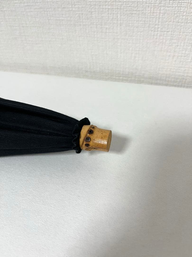wakao ワカオ　日傘　折りたたみ　バンブー　竹　　　雨天兼用　黒　ブラック