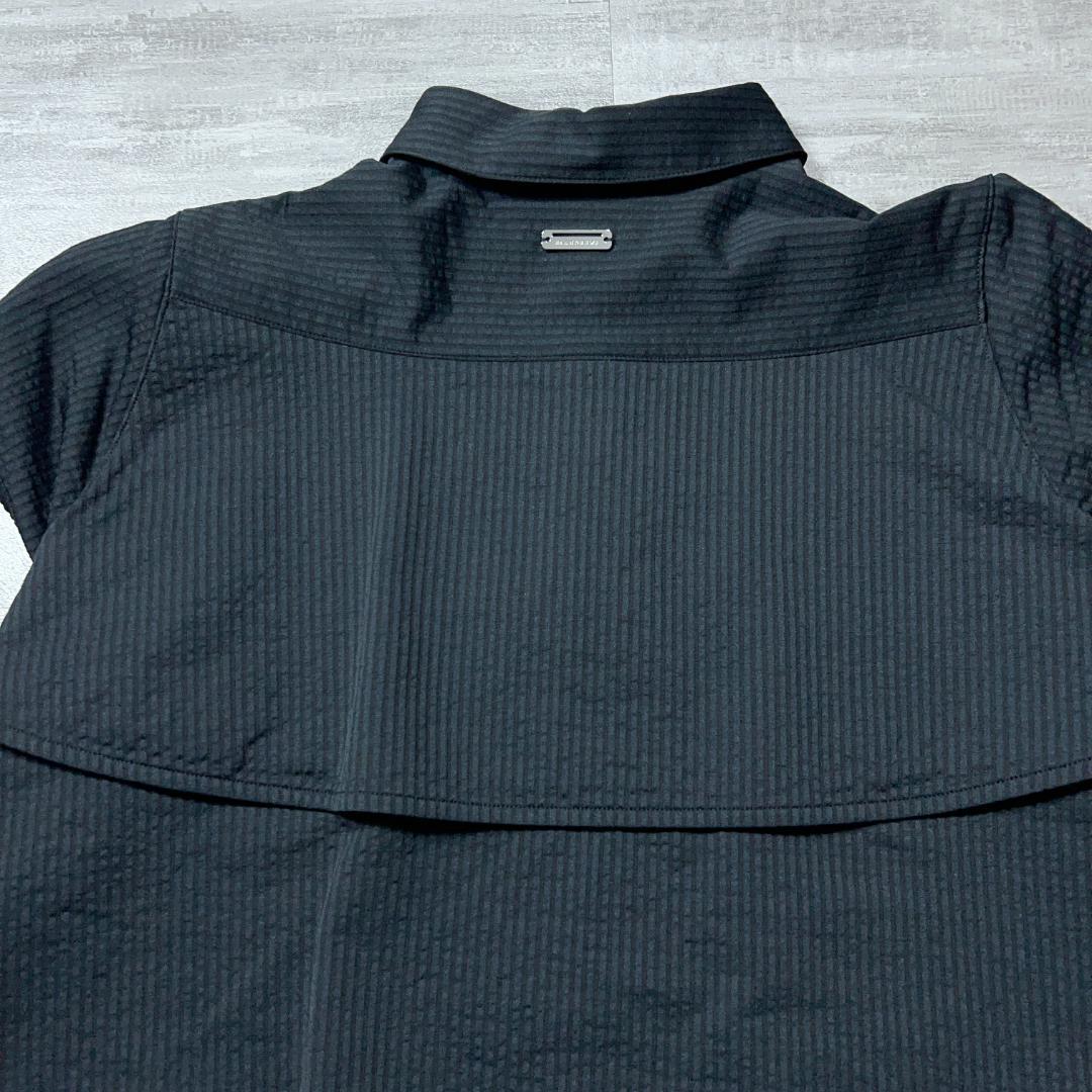 美品 st andrew セントアンドリュース フリル ポロシャツ 黒 ゴルフM