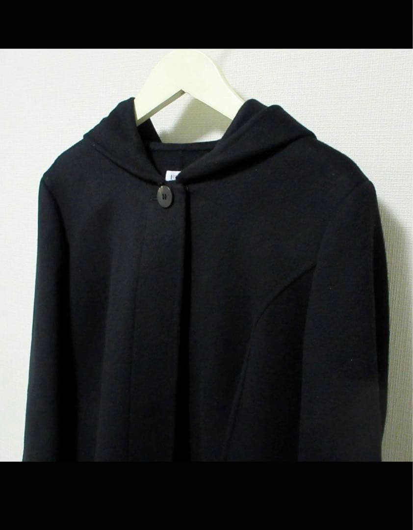 フォクシー FOXEY カシミヤ ダブルフェイス リバー フードコート 40