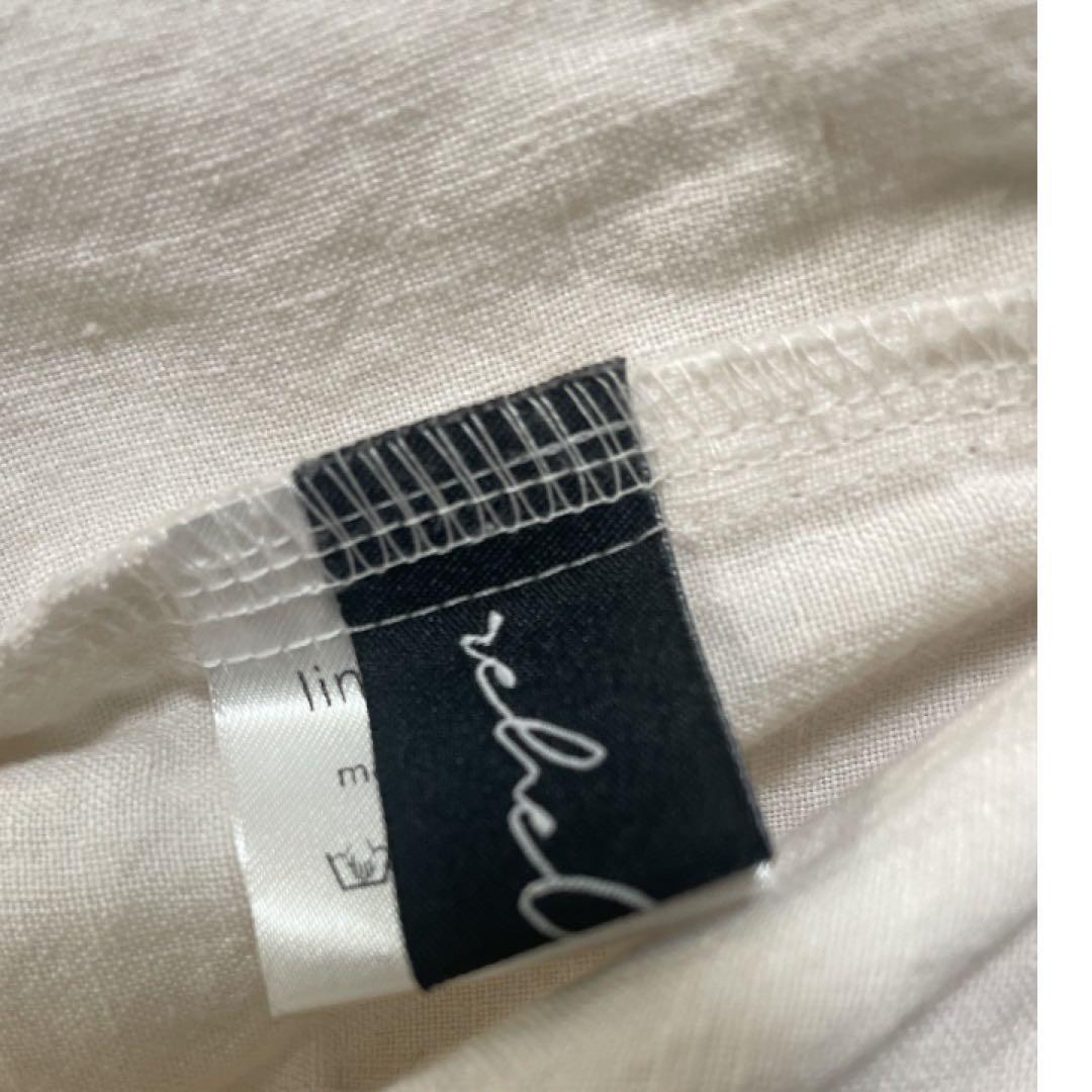 美品 rehellinen レヘッリネン 上質リネン ロングワンピース 白