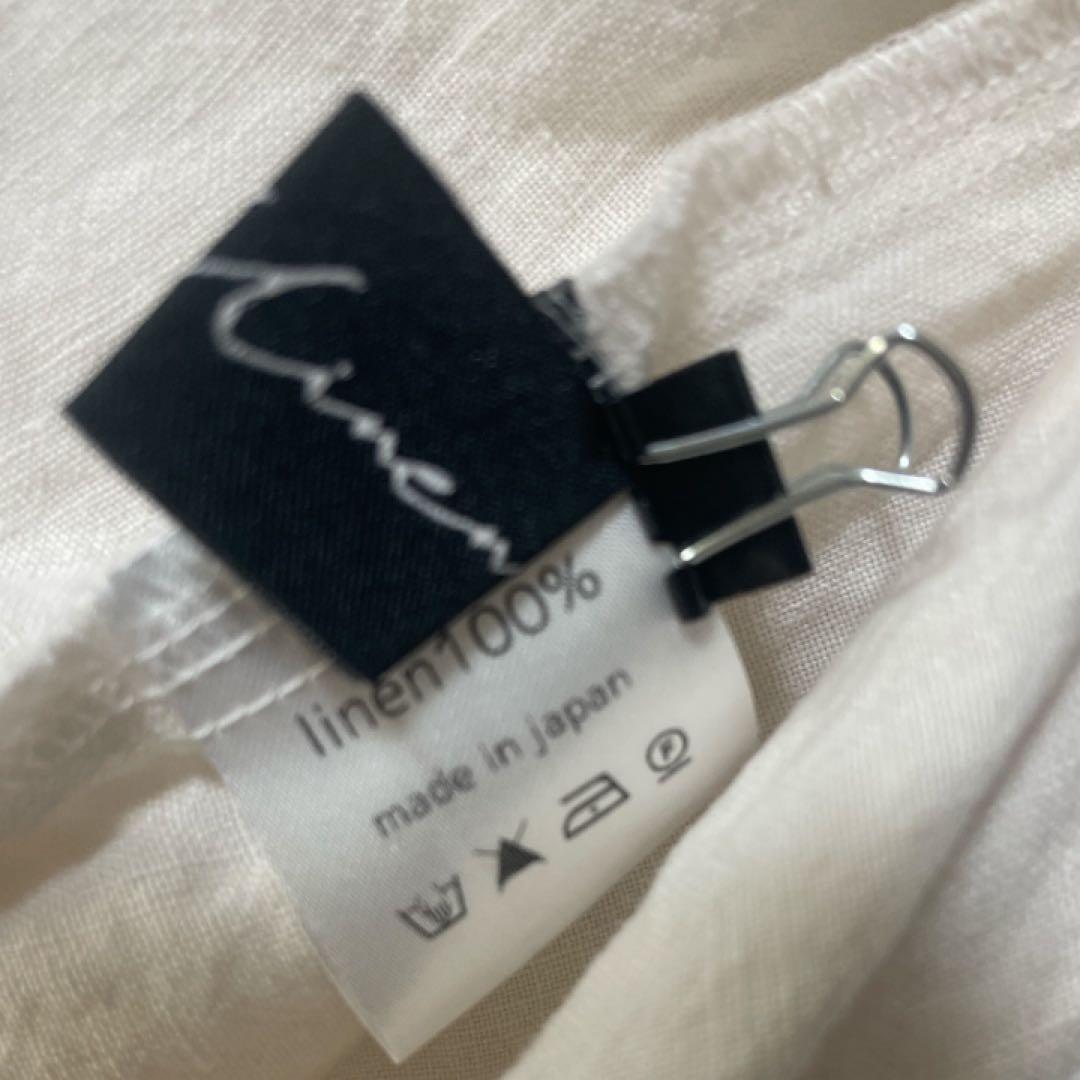 美品 rehellinen レヘッリネン 上質リネン ロングワンピース 白