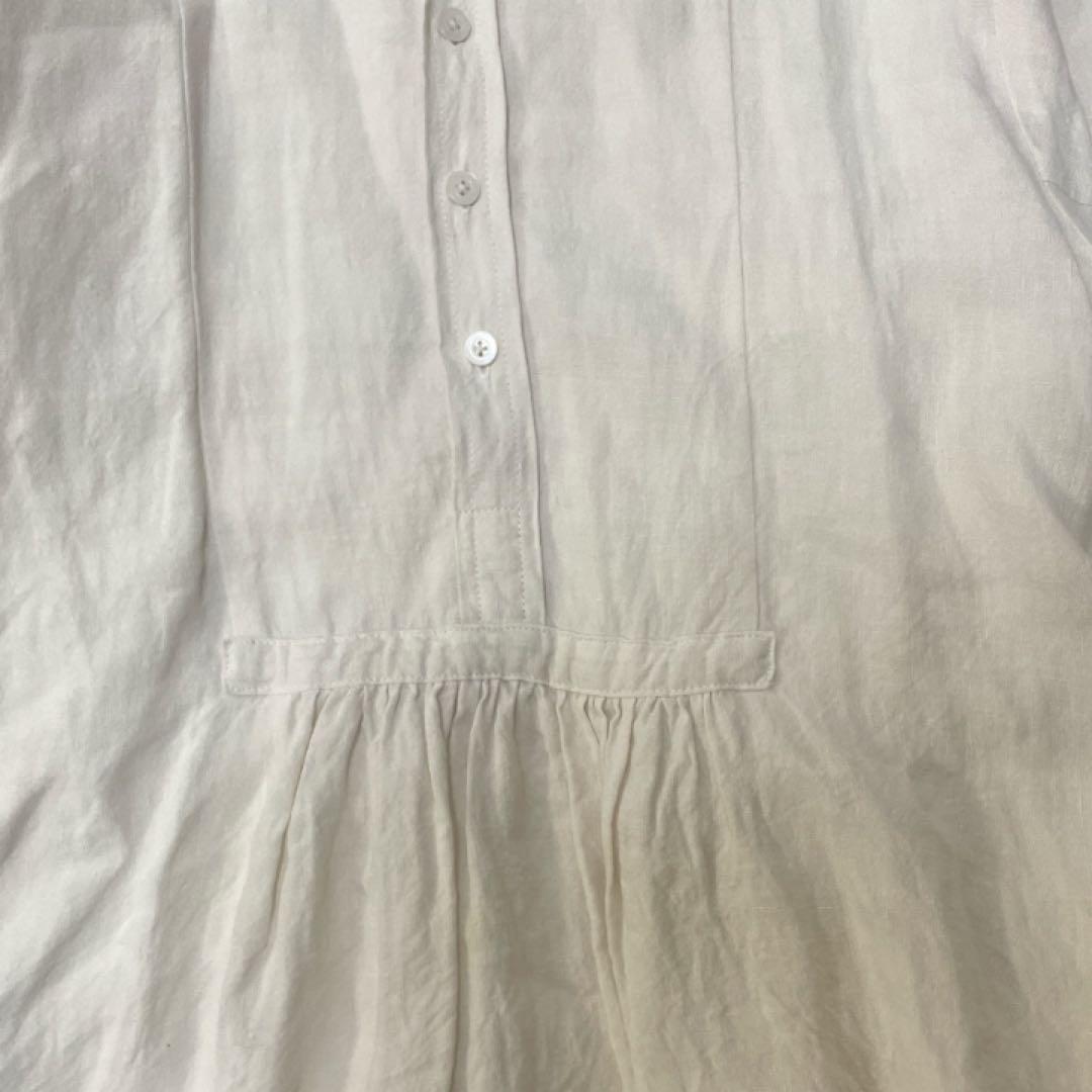 美品 rehellinen レヘッリネン 上質リネン ロングワンピース 白