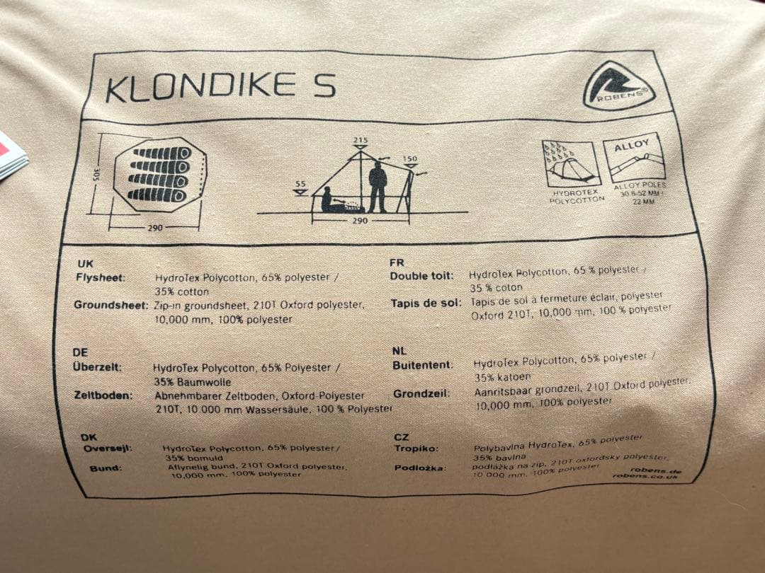 ローベンス ROBENS Klondike S 純正カーペット付き