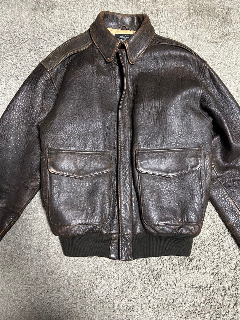 80s 90s AVIREX A-2 レザー　フライトジャケット アヴィレックス