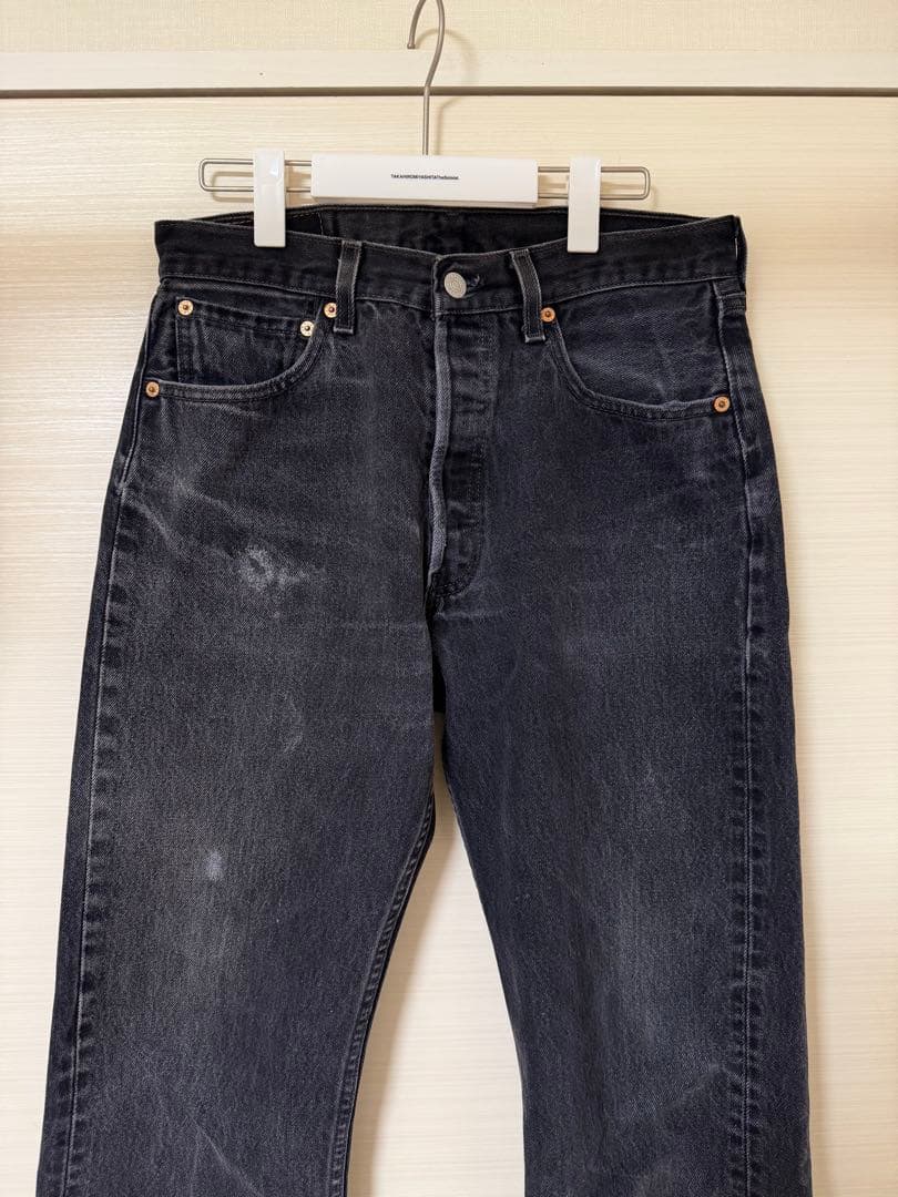 90s【Levi's】501 Black Denim Pants USA製w32