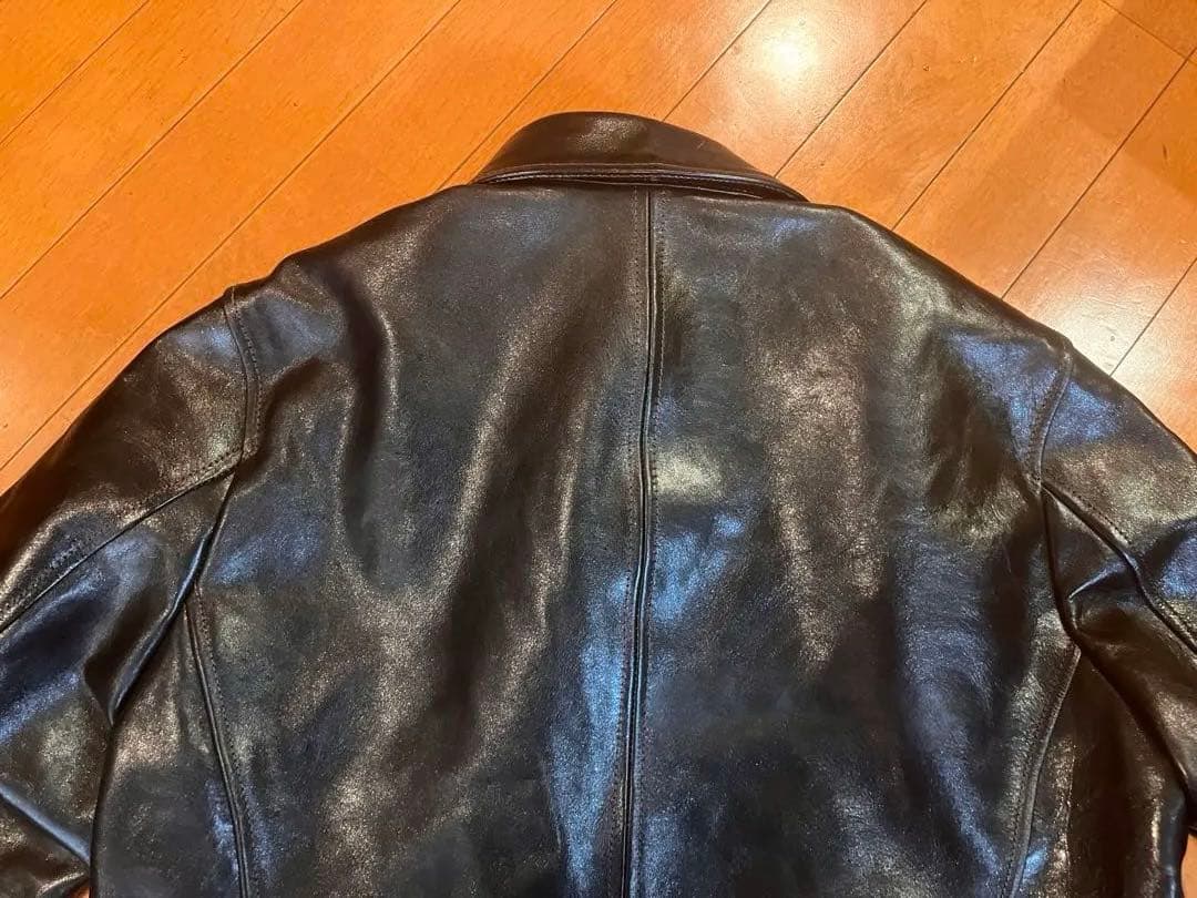 馬革カーコート　ホースハイド　ブラックL〜ＸＬ