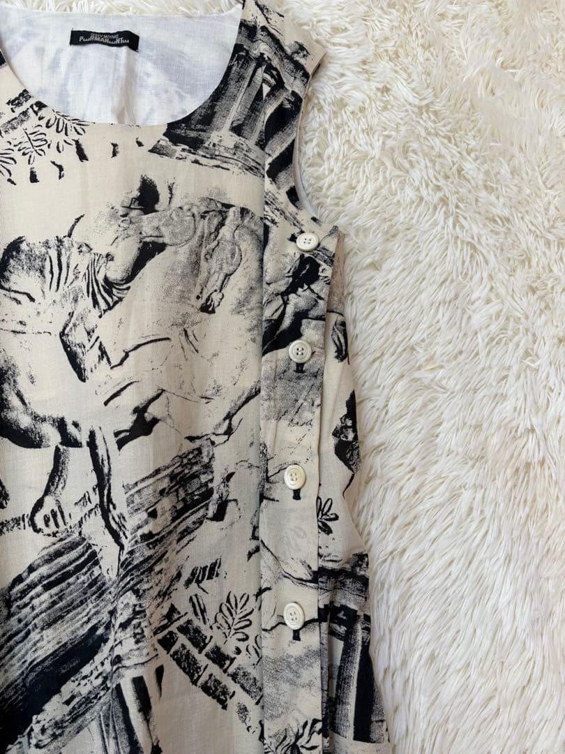 ISSEY MIYAKE ノースリーブ　ロングワンピースパンツ　M