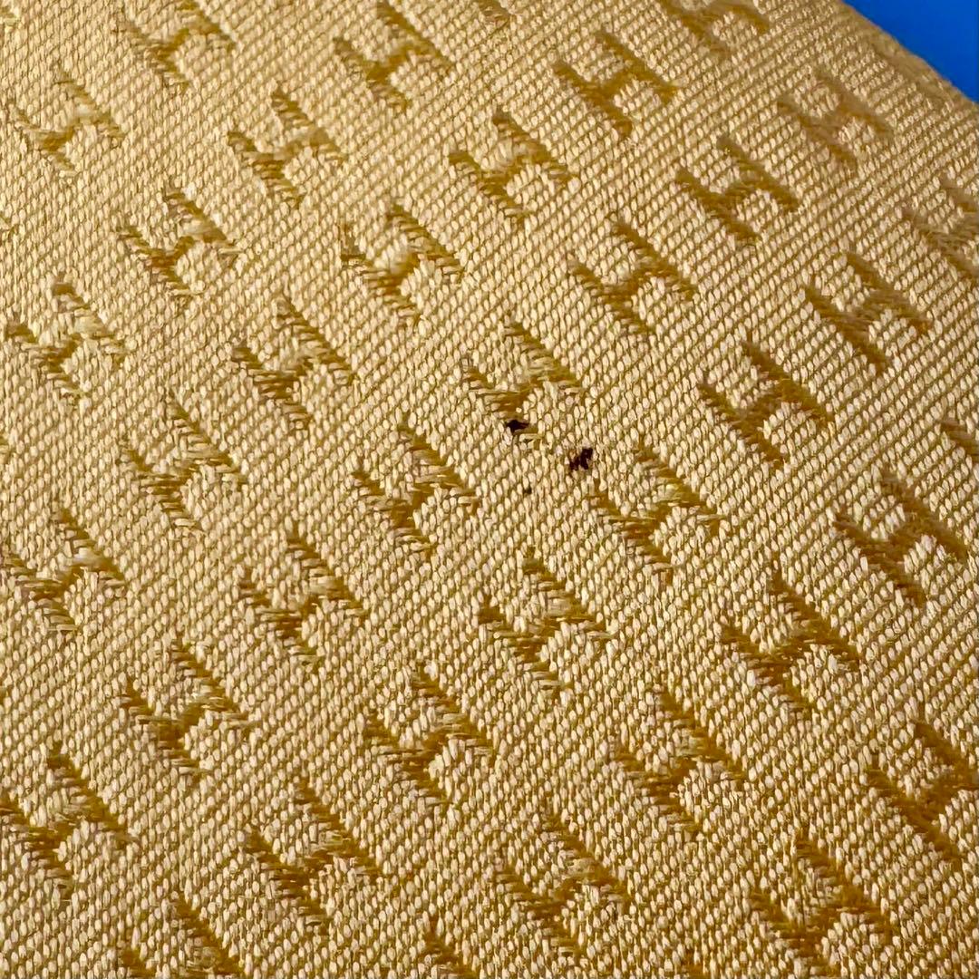HERMES エルメス ネクタイ H織り シルク100% イエロー