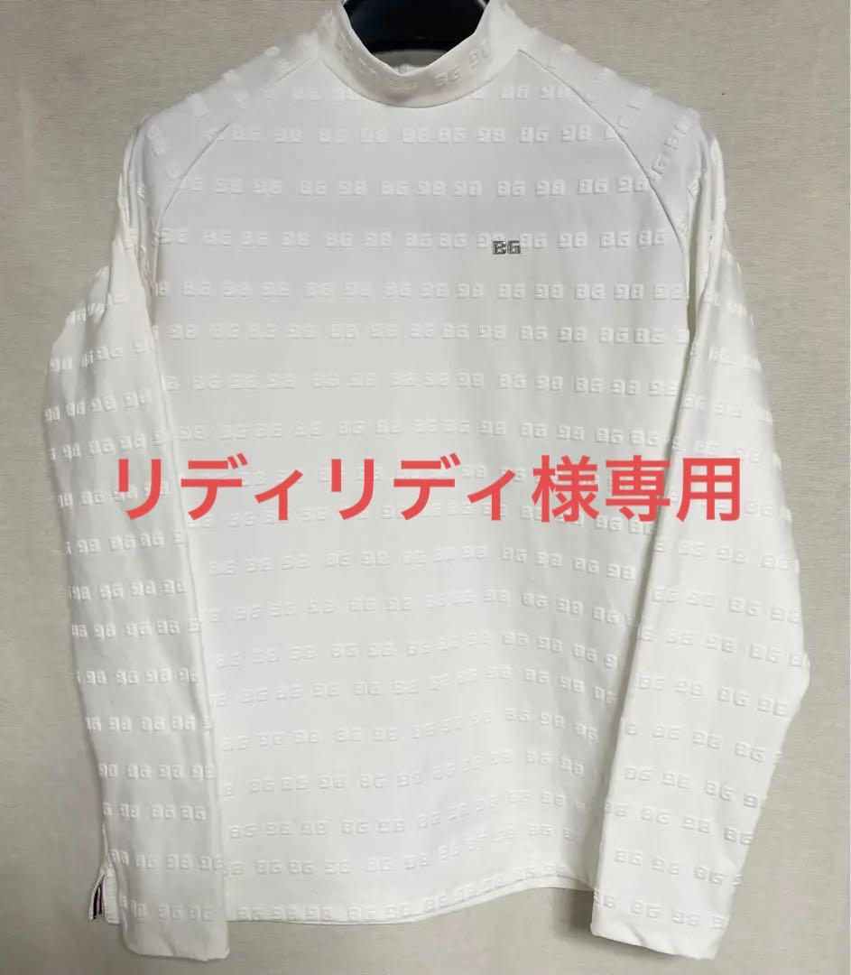 【美品】BRIEFING BGジャガード　ハイネック　ホワイトMサイズ