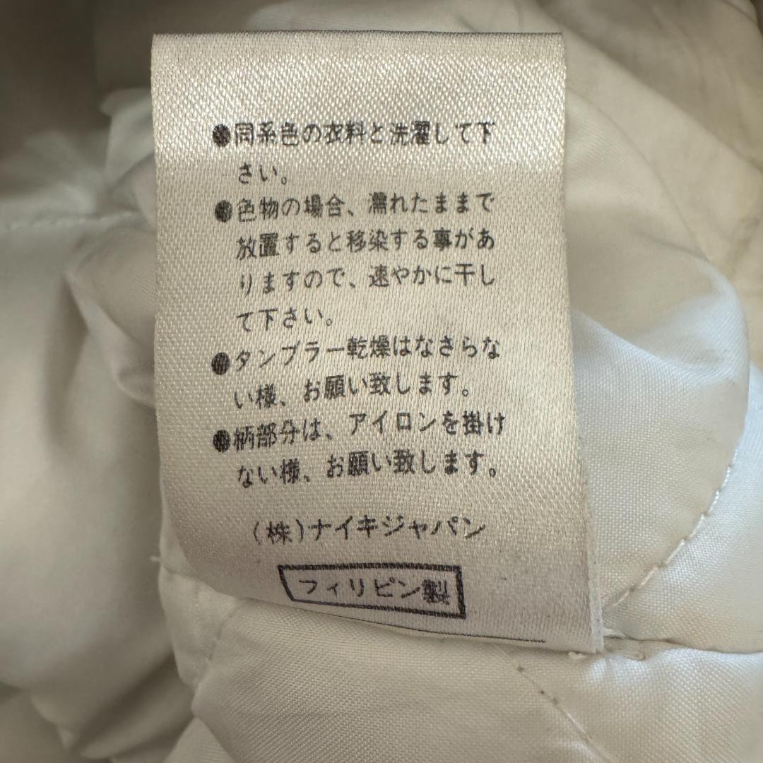 90s ナイキ 中綿 ベンチコート 白タグ ビッグスウッシュ バックロゴ