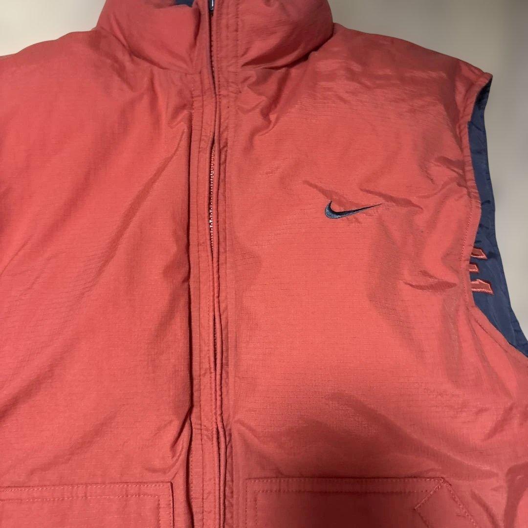 美品　Nike ダウンベスト ネイビー/オレンジ　リバーシブル　90's