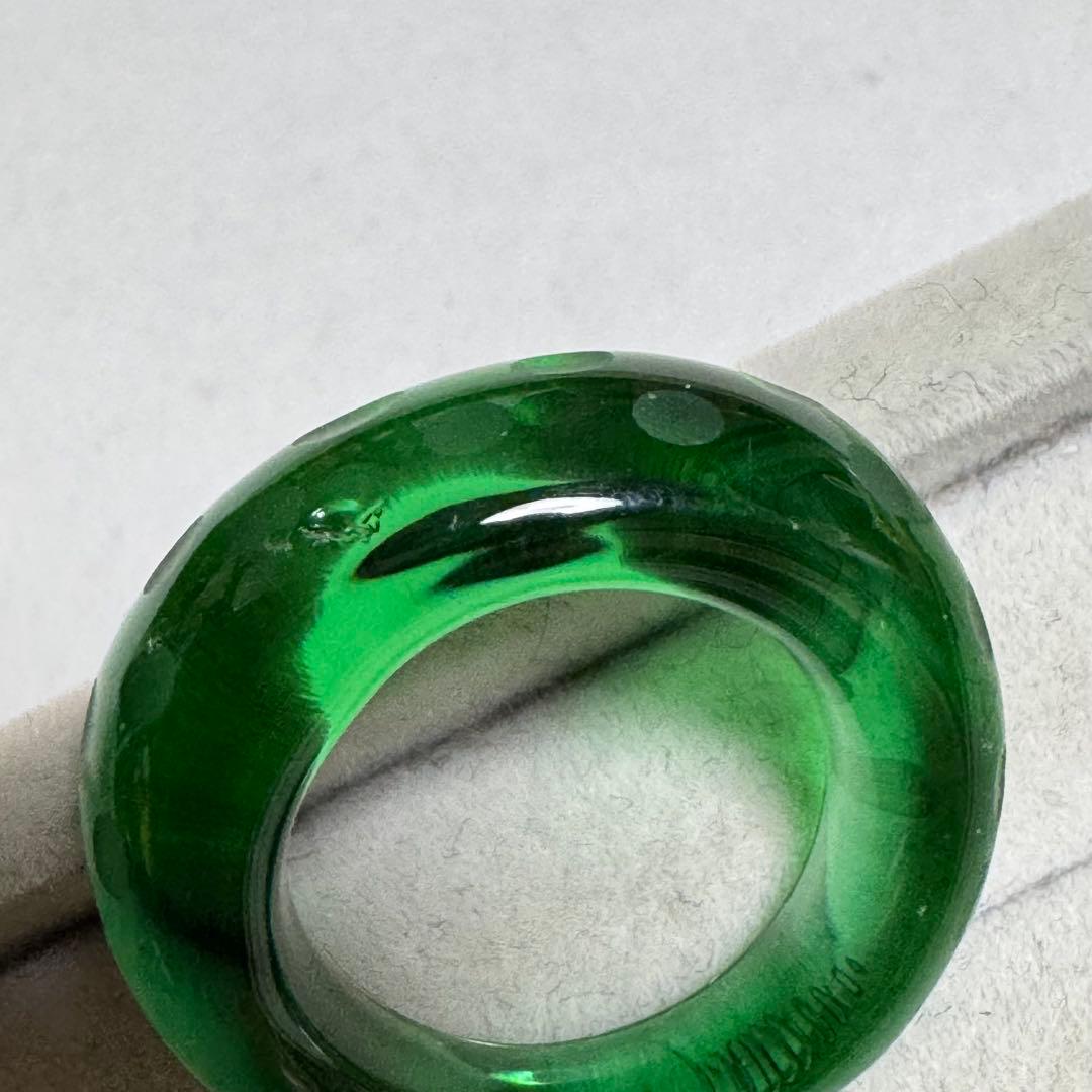 Baccarat ドットリング　グリーン　11号